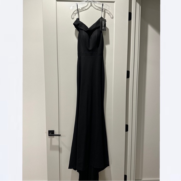 Off the Shoulder Black Prom Dress | Sherri Hill - Picture 3 of 4
